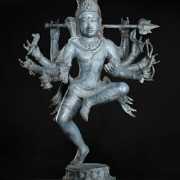 Exotic India Sea Green Eternal Nataraja Idol Showpiece Brass Sculpture-image-11