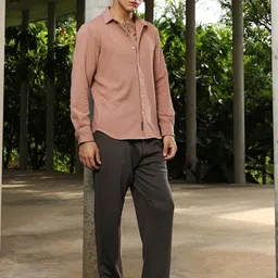 Campus Sutra Men Solid Comfort Abstract Regular Fit Casual Shirt-image-80