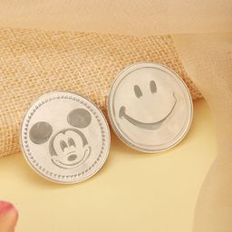 Saraf RS Jewellery Pack Of 2 Mickey Mouse Smiley Pure 999 Silver Coin - 20gm-22