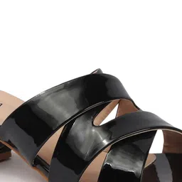 CORSICA Textured Party Block Sandals with Buckles image 5