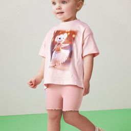 YK Girls Printed T-shirt With Shorts-image-50