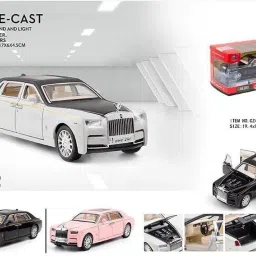 zunbella 1:32 Scale Rolls Royce Metal Die Cast Car With Open Door, Light & Sound For Kids image 5