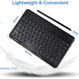RETRACK Colorfull Rechargeable Slim Lightweight Wireless 2.4Ghz+Bluetooth Keyboard Mouse Combo Set image 3