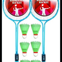 Badminton Racket SET Of 2 Piece With 6 Piece Plastic Shuttles COMBO-6 Badminton Kit-image-41