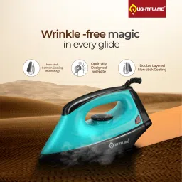 Foresto Premium P.T.F.E Non-Stick Soleplate, Lightweight for Effortless Ironing 1000 W Dry Iron-image-25