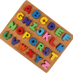 little mind Wooden Upper Case ABCD Board & Number Board 1-20 - Counting Blocks Pack 2 image 3