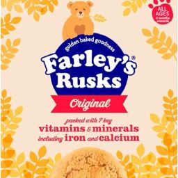 Farley's Rusk Classic with Vitamins and Minerals, UK Made for 6 Months+ Baby Snacks 300 g-image-1