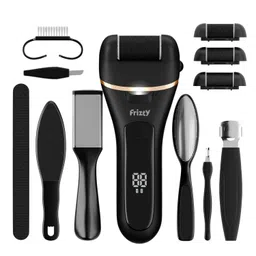 frizty Foot Callus Remover Electric Rechargeable with 3 Roller Heads 2 Speeds Scrubber-picture-47