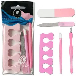 5Pcs/Set Nail Art Kit Pedicure/ Manicure Files Toe Finger Separator Cuticle Fork Pusher Stick Dead Skin Remover Trimmer Manicure kit-31