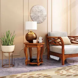 woodenmood Lion Solid Wood Bedside Table in Honey Finish-picture-45