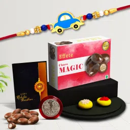 Rakhi Combo for Brother with Chocolate Magic(32-GM)Rakhi Gift | Y22K1_310_CM32 Assorted Gift Box-image-103