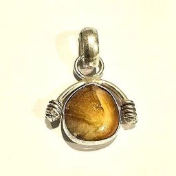 Mach Mani(Sea Stone) in Silver Locket(Lab Certified) Metal Locket-image-1