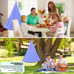 vparents Toddler Baby Swing Cradle with Mosquito Net and Spring image 4
