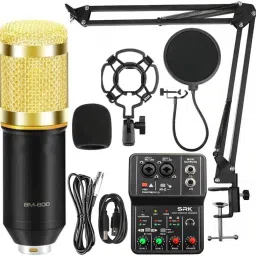 Bm-800 Full Mic Set with Q12 Audio Mixer for Recording Singing Live Streaming Microphone-14