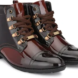 Royal Look Party Wear ll Casual ll Latest Patent Leather Boots for Men Boots For Men-image-92