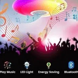 sayeny Multicolor Smart LED Music Light Bulb with Bluetooth Remote Controller Single Disco Ball image 3