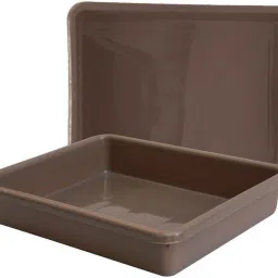 Wonder Plastic Prime Exel Tray 555 for Home/Kitchen/Office, Set of 2, Coffee Color, Made in India, MRV03986 Tray-image-11