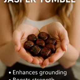 ababilcrystal MAHAGONY TUMBLE STONE Polished Angular Jasper Stone image 4