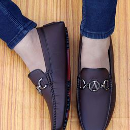 aadi Men Brown Slip-On Sneakers-image-6
