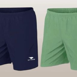 Pack of 2 Solid Men Dark Blue, Grey Beach Shorts-image-63