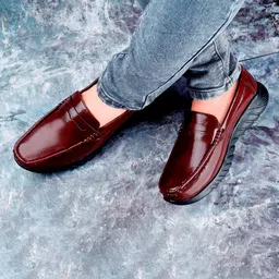 HERE&NOW Men Round Toe Penny Loafers-picture-56