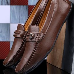 KRAASA Men Round Toe Comfort Insole Lightweight Loafers-image-33
