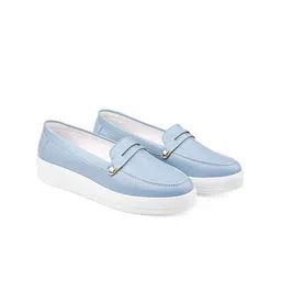 Bxxy Women Solid Slip On Round Toe Loafers-41