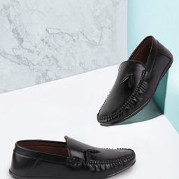 FAUSTO Men Black PU Loafers-picture-26