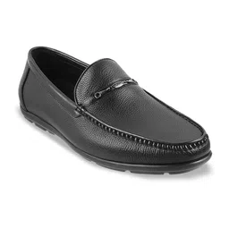 DAVINCHI Men Textured Leather Loafers-image-18