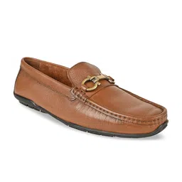 Regal Men Textured Lightweight Leather Horsebit Loafers-image-32