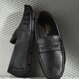 CLOG LONDON Men Leather Square Toe Loafers-image-39