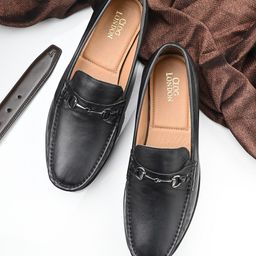 CLOG LONDON Men Leather Square Toe Loafers-image-41