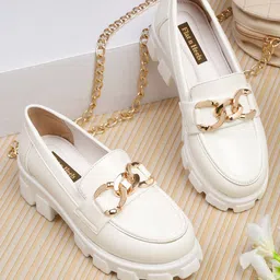Flat n Heels Women Embellished Comfort Insole Horsebit Loafers-picture-41