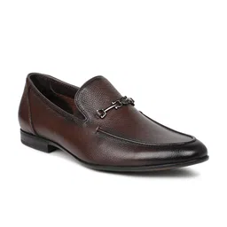 ATESBER by Inc.5 Men Brown Solid Leather Formal Loafers-picture-58