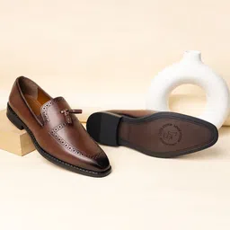 LOUIS STITCH Men Leatherette Dual Tone Shade Formal Shoes-image-26