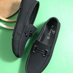 El Paso Men Textured Round Toe Lightweight Loafers-image-11