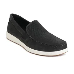 ECCO Men Lite Moc Textured Comfort Insole Nubuck Contrast Sole Loafers-picture-4