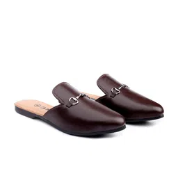 Bxxy Men Pointed Toe Embellished Horsebit Mules image 3