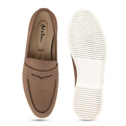 Mast & Harbour Men Brown Textured Round Toe Memory Foam Slip-On Sneakers image 5