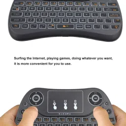 Etzin Mini Wireless keyboard mouse combo LED Backlit with 2.4GHZ Touchpad Td-Wireless keyboard wireless Touchpad image 3