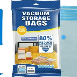 Vaccine Sealed Compression Bags for Hand Air Pump | YLN001 - Blue & Transparent Hanging Storage Vacuum Bags-image-12