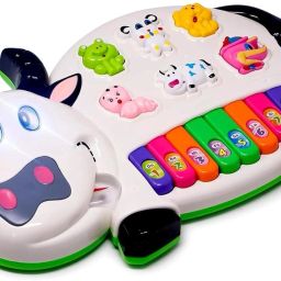 Musical Cow Piano Toy with Flashing Light & Sound for Kid MusicaL Cow Piano Toy with Flashing Light & Sound for Kid Analog Portable Keyboard-image-4