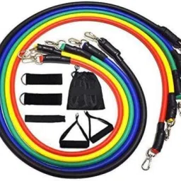 Exercise Bands 11 PCS Workout bands with Door Anchor, Ankle Straps toning tube Fitness Accessory Kit Kit-image-7
