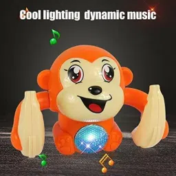 Rotation Dancing and Spinning Rolling Doll Tumble Monkey with Musical Toy-image-4