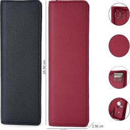 KH-42410-Black:Cherry Leather Key Holder-image-9