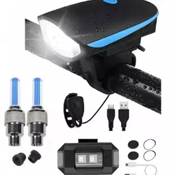 highrider USB Cycle Front Light & Horn with Helmet Light Bell-picture-13