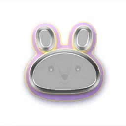 Purple Hoppy Playte 3 Sections Anti Skid Stainless Steel Plate for kids Dinner Plate-image-28