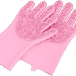 Premium Multipurpose Silicone Hand Gloves with Scrubber-image-20