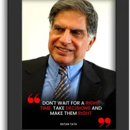 Shree Ratan Tata Photo Frame Motivational Quotes Laminated Poster Matt Finish Digital Reprint 13.5 inch x 10 inch Painting-20