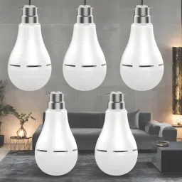 Inverter Bulb 9W LED 1200mAh battery 4 hrs emergency light Pack of 5 bulbLP139 4 hrs Bulb Emergency Light-picture-3